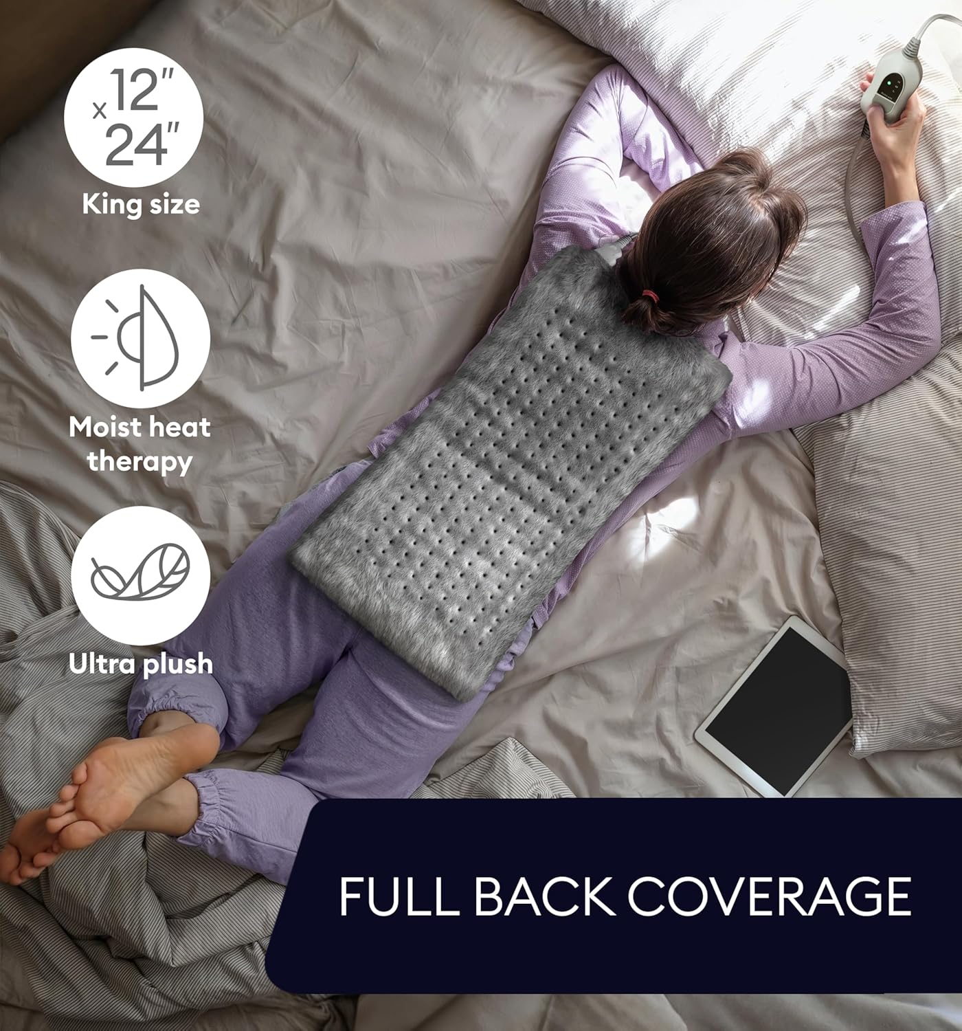 Heating Pad XL, Tabby Gray-4