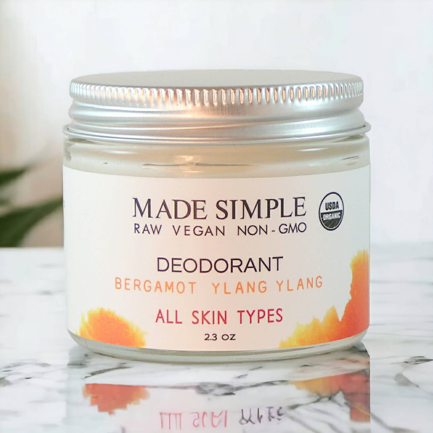 Bergamot Ylang Ylang Deodorant - Certified Organic, Vegan & Cruelty-free