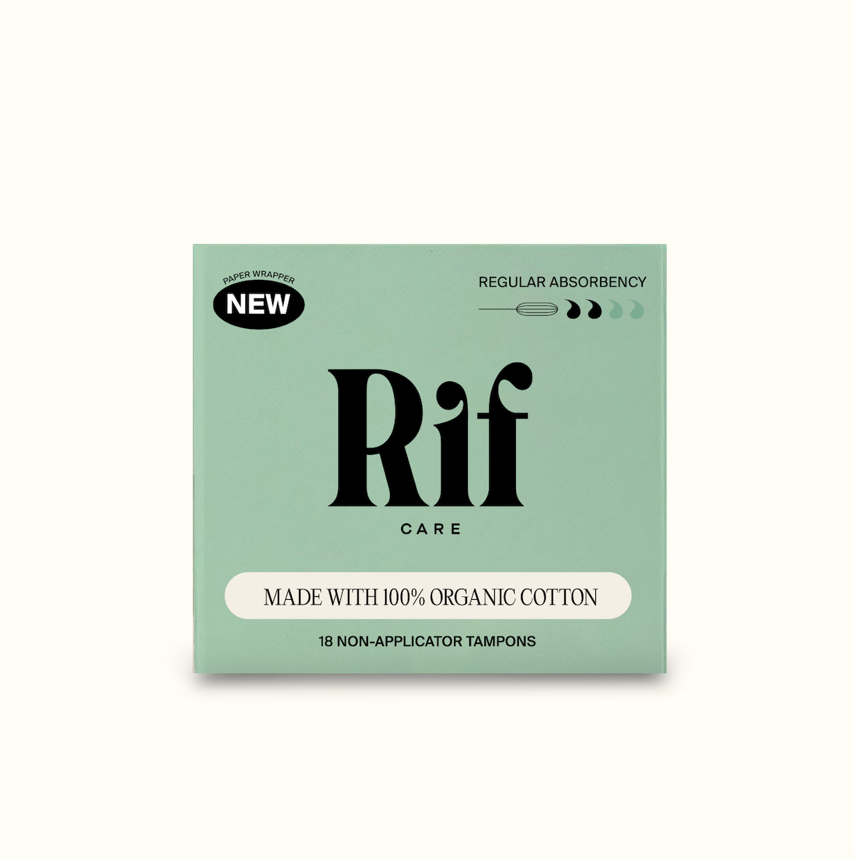 Organic Cotton Non-Applicator Tampons - Regular Absorbency